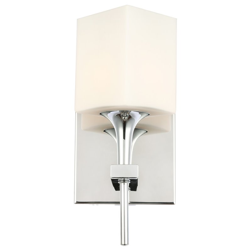 Woodbridge Lighting Chelsea 1Lt Glass Bath/Wall Light in Chrome/Opal