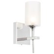 Woodbridge Lighting Chelsea 1Lt Glass Bath/Wall Light in Chrome/Sand Blasted