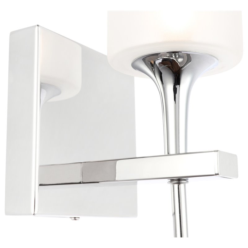 Woodbridge Lighting Chelsea 1Lt Glass Bath/Wall Light in Chrome/Sand Blasted