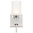 Woodbridge Lighting Chelsea 1Lt Glass Bath/Wall Light in Chrome/Sand Blasted