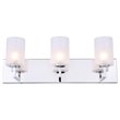 Woodbridge Lighting Elise 3-Light Glass Bath Light in Chrome/Opal Cylinder