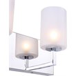 Woodbridge Lighting Elise 3-Light Glass Bath Light in Chrome/Opal Cylinder