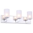 Woodbridge Lighting Elise 3-Light Glass Bath Light in Chrome/Opal Cylinder