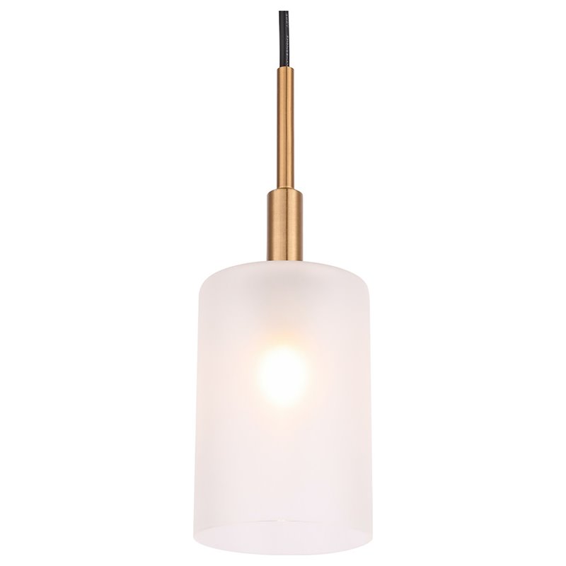 Woodbridge Lighting Elise 1-Light Glass Mini-Pendant in Brass/Bronze/Opal