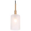 Woodbridge Lighting Elise 1-Light Glass Mini-Pendant in Brass/Bronze/Opal