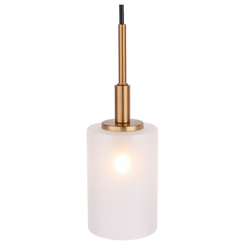 Woodbridge Lighting Elise 1-Light Glass Mini-Pendant in Brass/Bronze/Opal