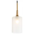 Woodbridge Lighting Chelsea 1Lt Glass Mini-Pendant in Brass/Bronze/Sand Blasted