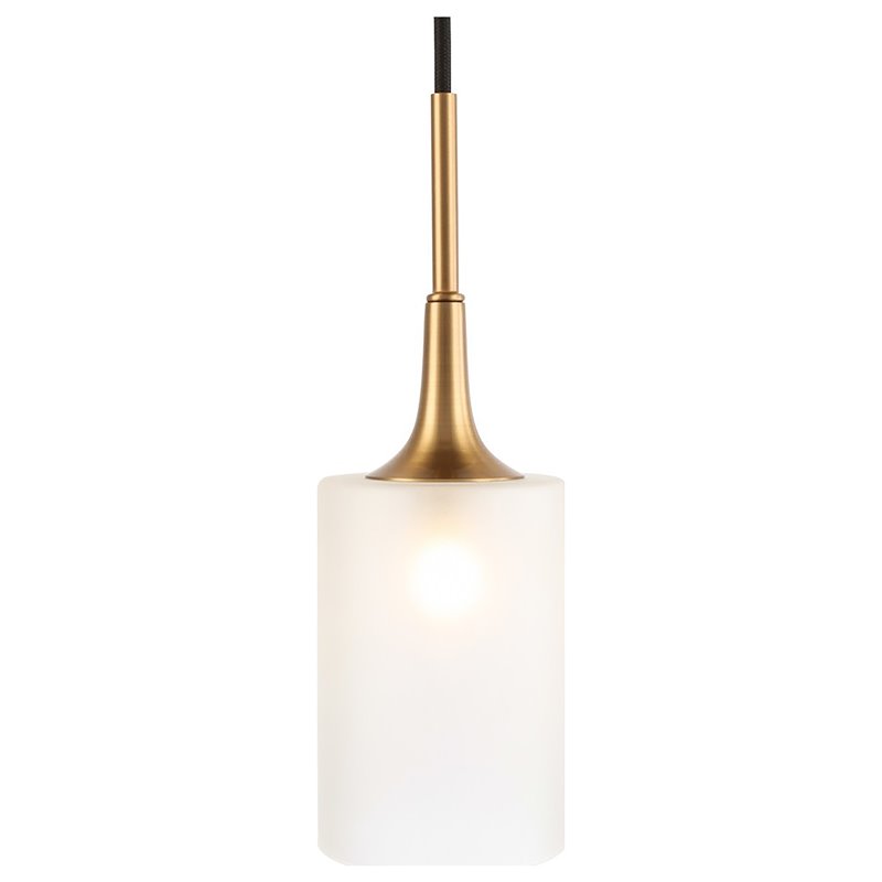 Woodbridge Lighting Chelsea 1Lt Glass Mini-Pendant in Brass/Bronze/Sand Blasted