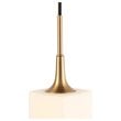 Woodbridge Lighting Chelsea 1Lt Glass Mini-Pendant in Brass/Bronze/Opal