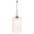 Woodbridge Lighting Chelsea 1Lt Glass Mini-Pendant in Chrome/Bronze/Sand Blasted