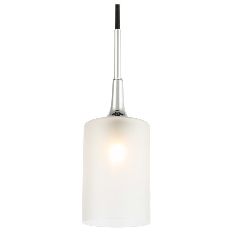 Woodbridge Lighting Chelsea 1Lt Glass Mini-Pendant in Chrome/Bronze/Sand Blasted