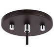 Woodbridge Lighting Chelsea 1Lt Glass Mini-Pendant in Chrome/Bronze/Sand Blasted