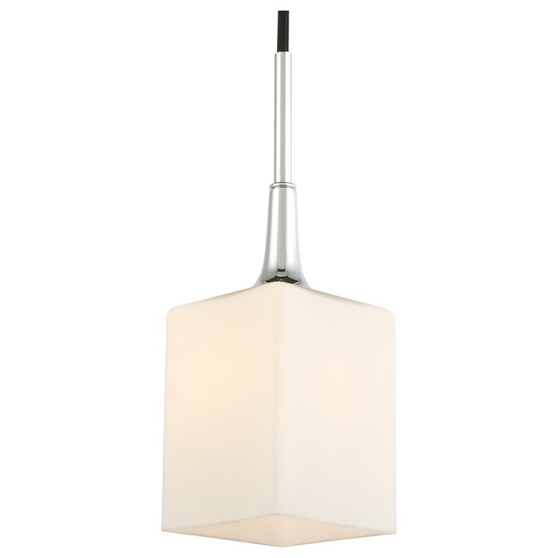 Woodbridge Lighting Chelsea 1Lt Glass Mini-Pendant in Chrome/Bronze/Opal