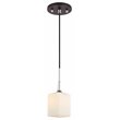 Woodbridge Lighting Chelsea 1Lt Glass Mini-Pendant in Chrome/Bronze/Opal