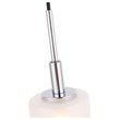 Woodbridge Lighting Elise 3-Light Glass Cluster Pendant in Chrome/Bronze/Opal