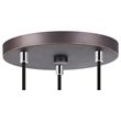 Woodbridge Lighting Elise 3-Light Glass Cluster Pendant in Chrome/Bronze/Opal