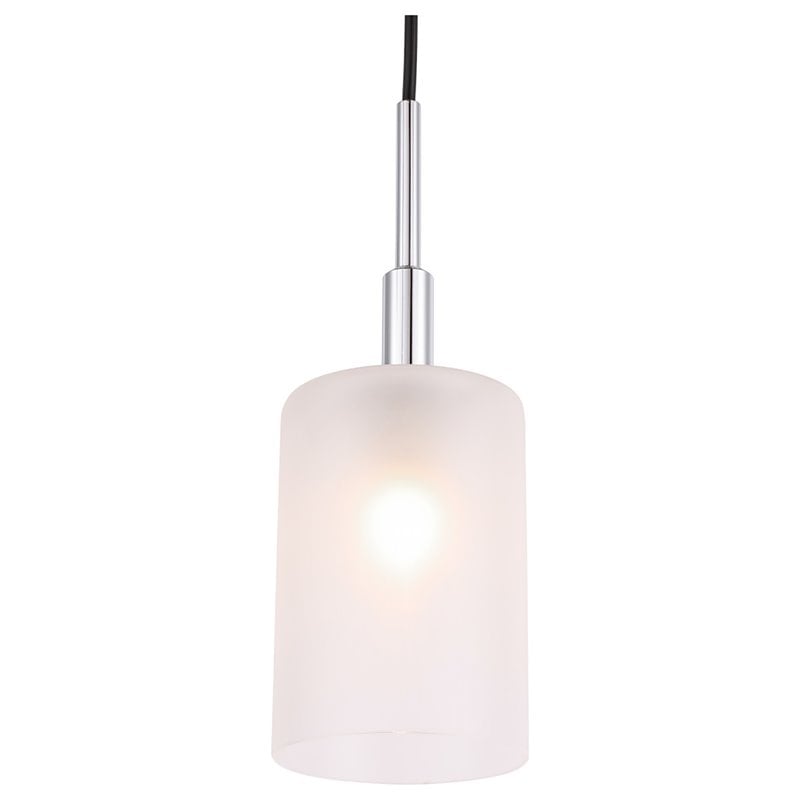 Woodbridge Lighting Elise 1-Light Glass Mini-Pendant in Chrome/Bronze/Opal