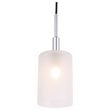 Woodbridge Lighting Elise 1-Light Glass Mini-Pendant in Chrome/Bronze/Opal