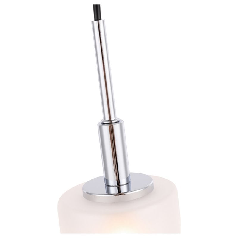 Woodbridge Lighting Elise 1-Light Glass Mini-Pendant in Chrome/Bronze/Opal
