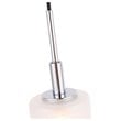 Woodbridge Lighting Elise 1-Light Glass Mini-Pendant in Chrome/Bronze/Opal