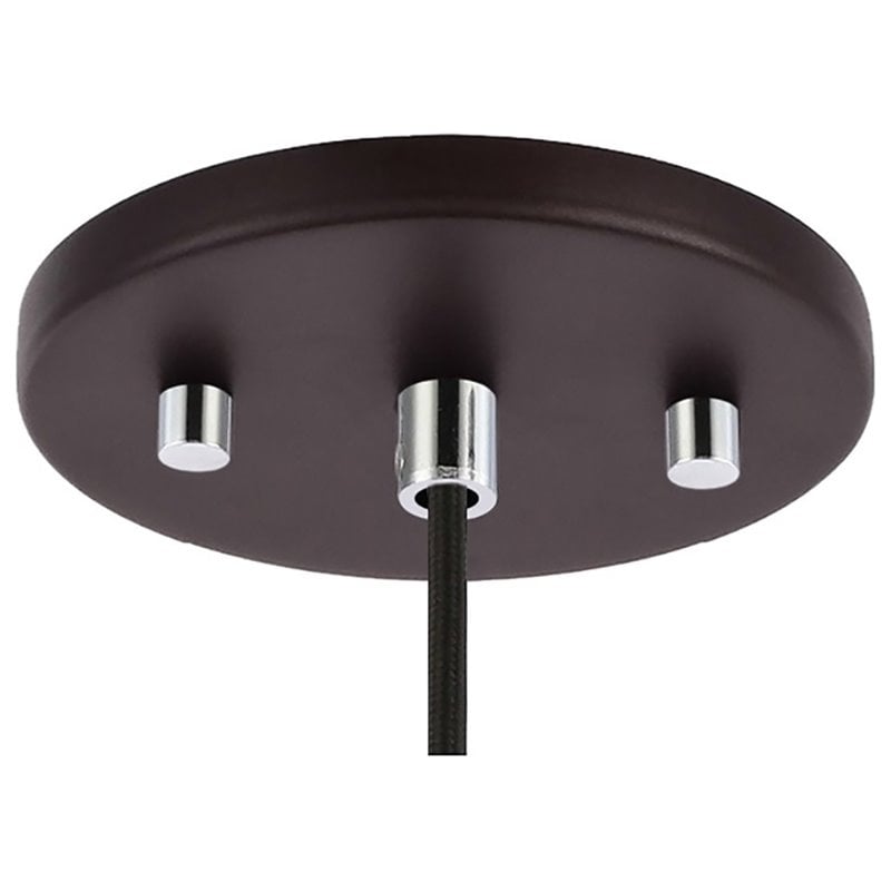 Woodbridge Lighting Elise 1-Light Glass Mini-Pendant in Chrome/Bronze/Opal