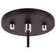 Woodbridge Lighting Elise 1-Light Glass Mini-Pendant in Chrome/Bronze/Opal