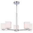 Woodbridge Lighting Claudia 5-Light Glass Chandelier in Chrome/Opal