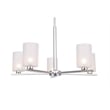 Woodbridge Lighting Claudia 5-Light Glass Chandelier in Chrome/Sand Blasted