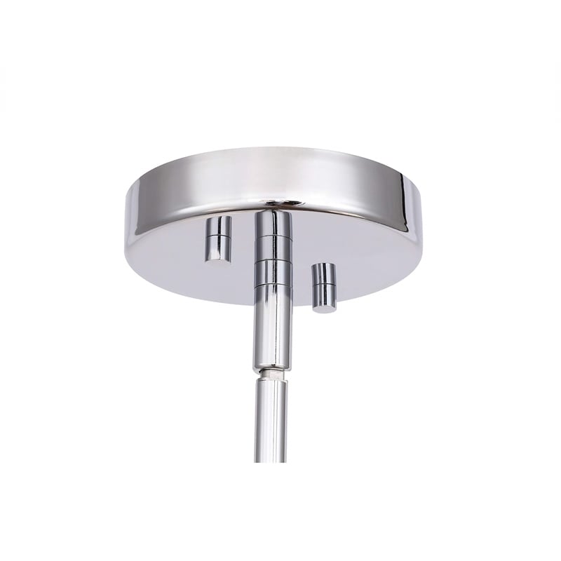 Woodbridge Lighting Claudia 5-Light Glass Chandelier in Chrome/Sand Blasted