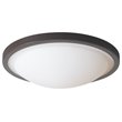 Woodbridge Lighting Cosmo 2-Light Glass Flush-Mount in Mahogany Bronze