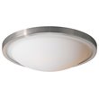 Woodbridge Lighting Cosmo 2-Light Glass Flush-Mount in Satin Nickel