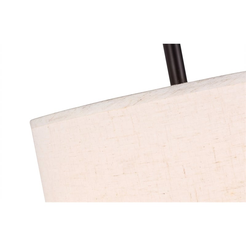 Woodbridge Lighting Drum 3-Light Fabric Pendant in Bronze/White