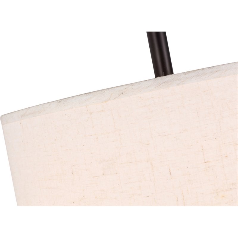 Woodbridge Lighting Drum 3-Light Fabric LED Pendant in Bronze/White