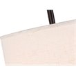 Woodbridge Lighting Drum 3-Light Fabric LED Pendant in Bronze/White