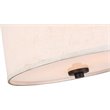 Woodbridge Lighting Drum 3-Light Fabric LED Pendant in Bronze/White