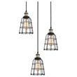 Woodbridge Lighting Fulton ST64 3-Light Metal Cluster Pendant in Bronze/Brass