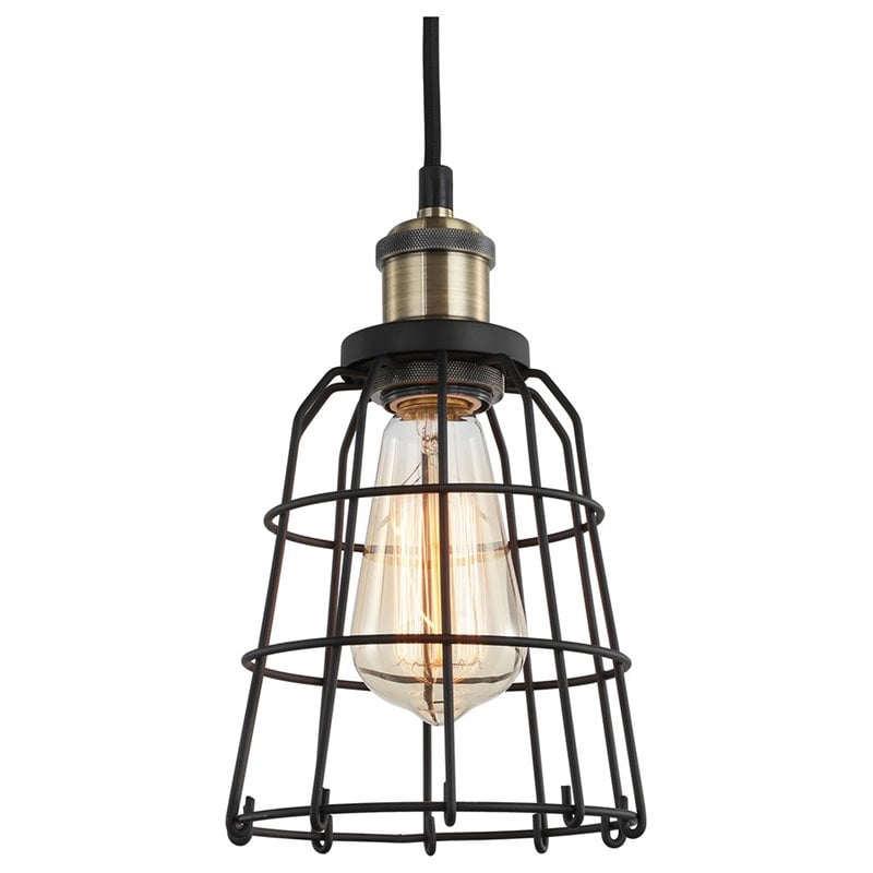 Woodbridge Lighting Fulton ST64 3-Light Metal Cluster Pendant in Bronze/Brass