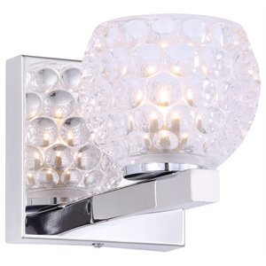 woodbridge lighting jewel 1lt glass bath light in chrome/crystal clear