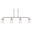 Woodbridge Lighting Elliot 4-Light Metal Linear Pendant in Antique Nickel