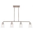 Woodbridge Lighting Elliot 4-Light Metal Linear Pendant in Antique Nickel