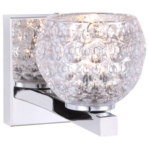 woodbridge lighting jewel 1lt glass bath light in chrome/crystal mercury