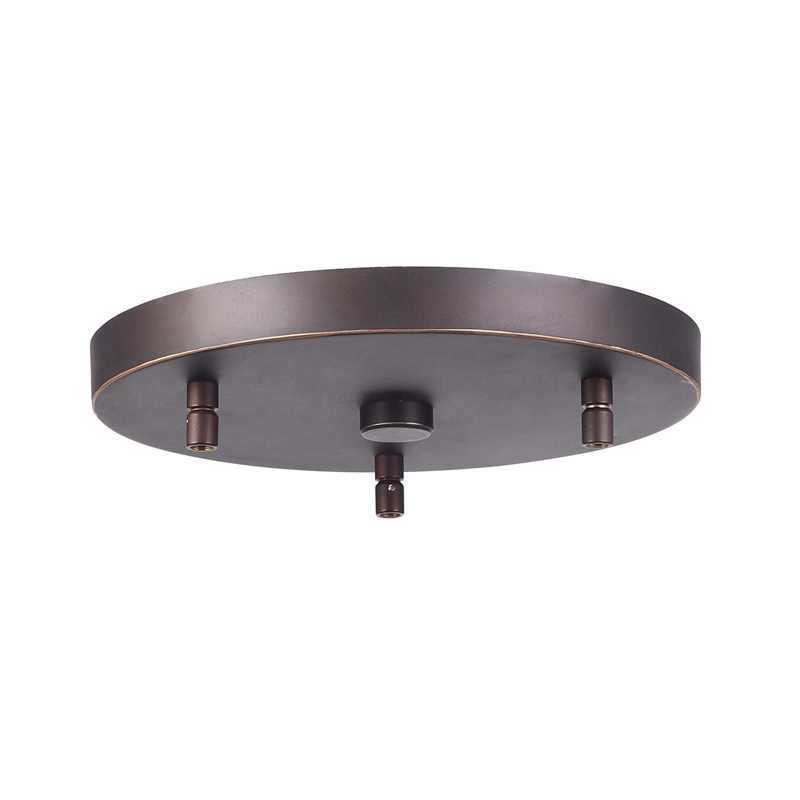 Woodbridge Lighting Fulton G125 3-Light Metal Cluster Pendant in Chrome/Bronze