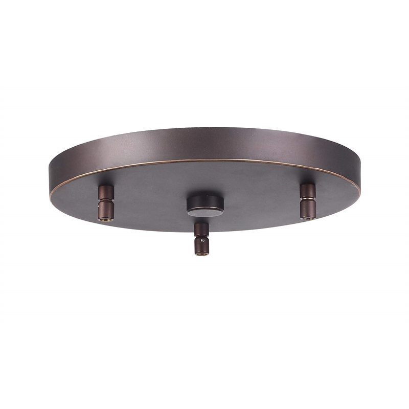 Woodbridge Lighting Fulton G125 3-Light Metal Cluster Pendant in Chrome/Bronze