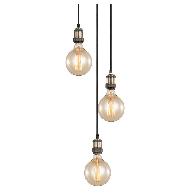 Woodbridge Lighting Fulton G125 5-Light Metal Cluster Pendant in Bronze/Brass
