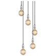 Woodbridge Lighting Fulton G125 5-Light Metal Cluster Pendant in Chrome