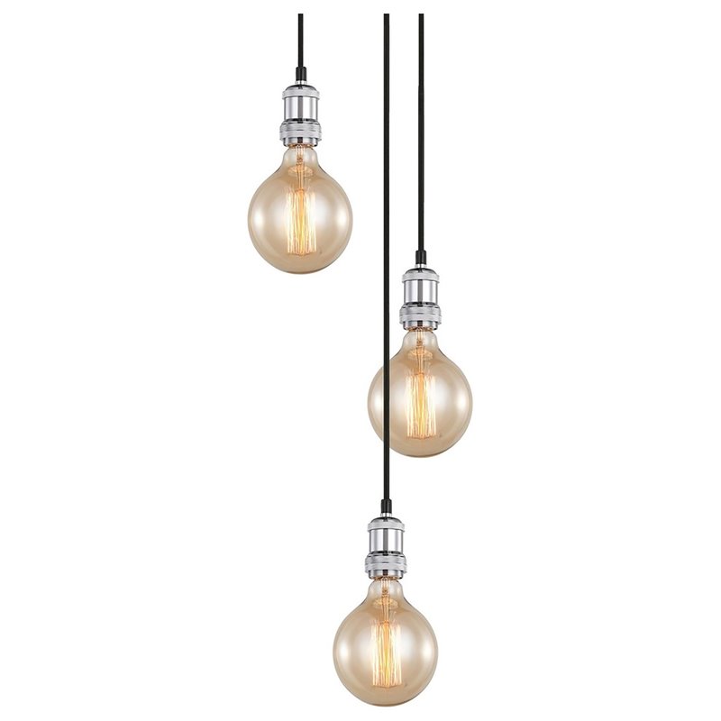 Woodbridge Lighting Fulton G125 5-Light Metal Cluster Pendant in Chrome