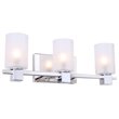 Woodbridge Lighting Langston 3Lt Glass Bath Light in Chrome/Opal Cylinder