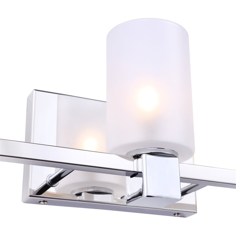 Woodbridge Lighting Langston 3Lt Glass Bath Light in Chrome/Opal Cylinder