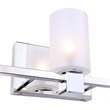 Woodbridge Lighting Langston 3Lt Glass Bath Light in Chrome/Opal Cylinder