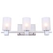 Woodbridge Lighting Langston 3Lt Glass Bath Light in Chrome/Opal Cylinder